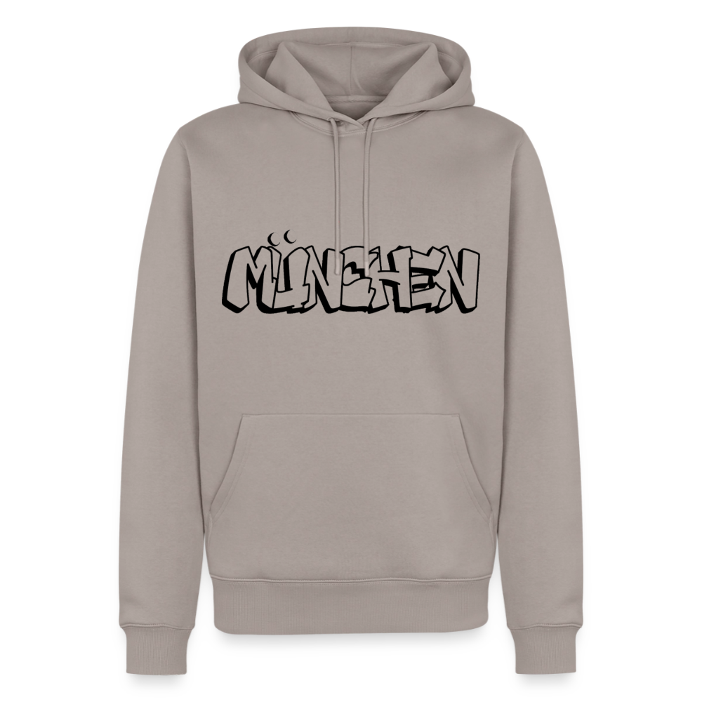 Hoodie München "Graffiti" Dark Edition - Taupe