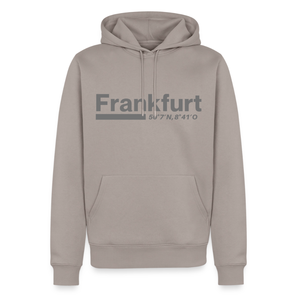Hoodie Frankfurt (Main) "Bold GPS" - Taupe