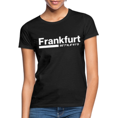T-Shirt Ladies Frankfurt (Main) "Bold GPS White" - Schwarz