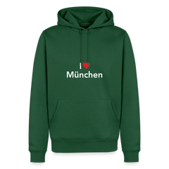 Hoodie "I Love München" Bright Edition - Flaschengrün