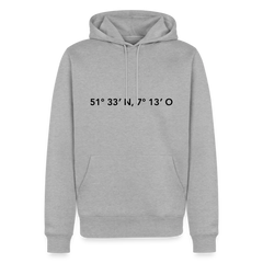 Hoodie Herne "GPS" Dark Edition - Grau meliert
