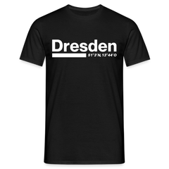 T-Shirt Dresden "Bold GPS White" - Schwarz