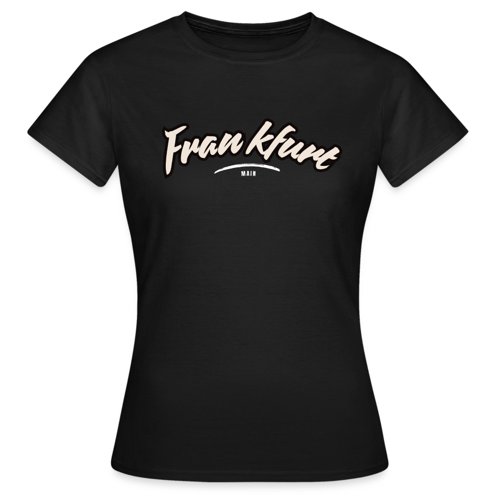 T-Shirt Ladies Frankfurt (Main) "Graffiti Tag White" - Schwarz