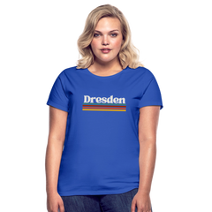 T-Shirt Ladies Dresden "Retro" - Royalblau