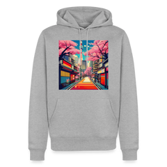 Hoodie Japan "Tokyo" - Grau meliert
