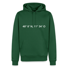 Hoodie München "GPS" Bright Edition - Flaschengrün