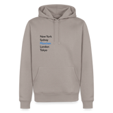 Hoodie München "Metropolen" Dark Edition - Taupe