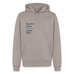 Hoodie München "Metropolen" Dark Edition - Taupe