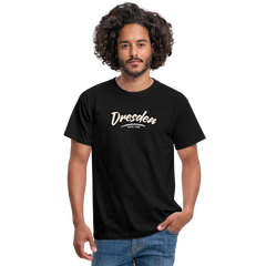 T-Shirt Dresden "Graffiti Tag White" - Schwarz