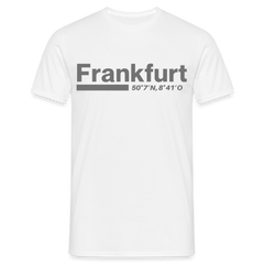 T-Shirt Frankfurt (Main) "Bold GPS" - Weiß