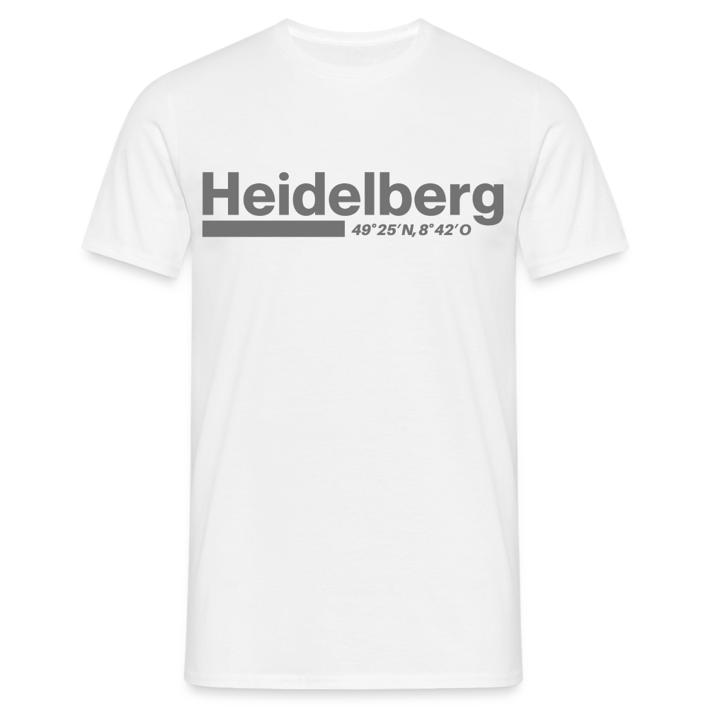 T-Shirt Heidelberg "Bold GPS" - Weiß