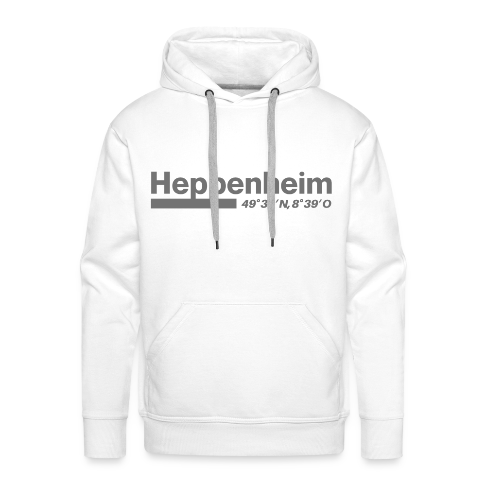 Hoodie Heppenheim "Bold GPS" - Weiß