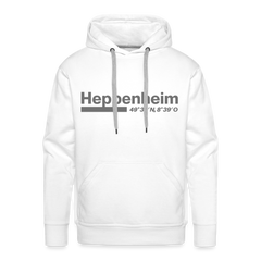 Hoodie Heppenheim "Bold GPS" - Weiß