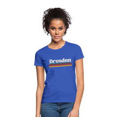T-Shirt Ladies Dresden "Retro" - Royalblau