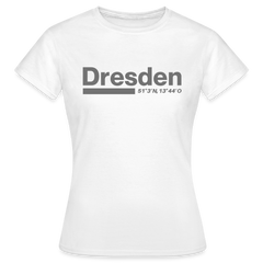 T-Shirt Ladies Dresden "Bold GPS" - Weiß