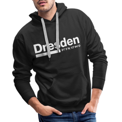 Hoodie Dresden "Bold GPS White" - Schwarz