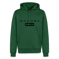 Hoodie Berlin "BRLN GPS" Dark Edition - Flaschengrün