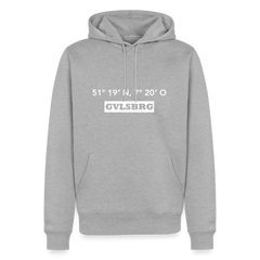 Hoodie Gevelsberg "GVLSBRG GPS" Bright Edition - Grau meliert