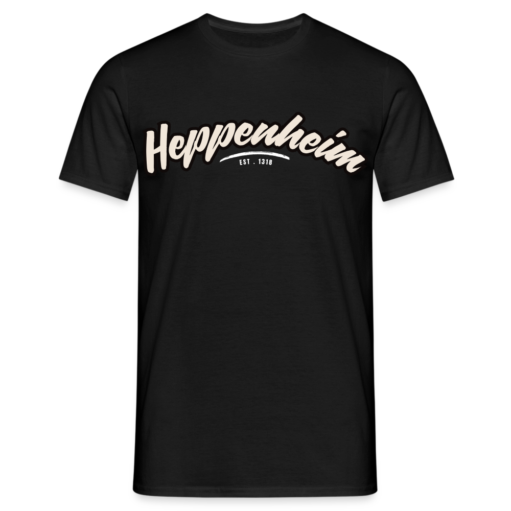 T-Shirt Heppenheim "Graffiti Tag White" - Schwarz