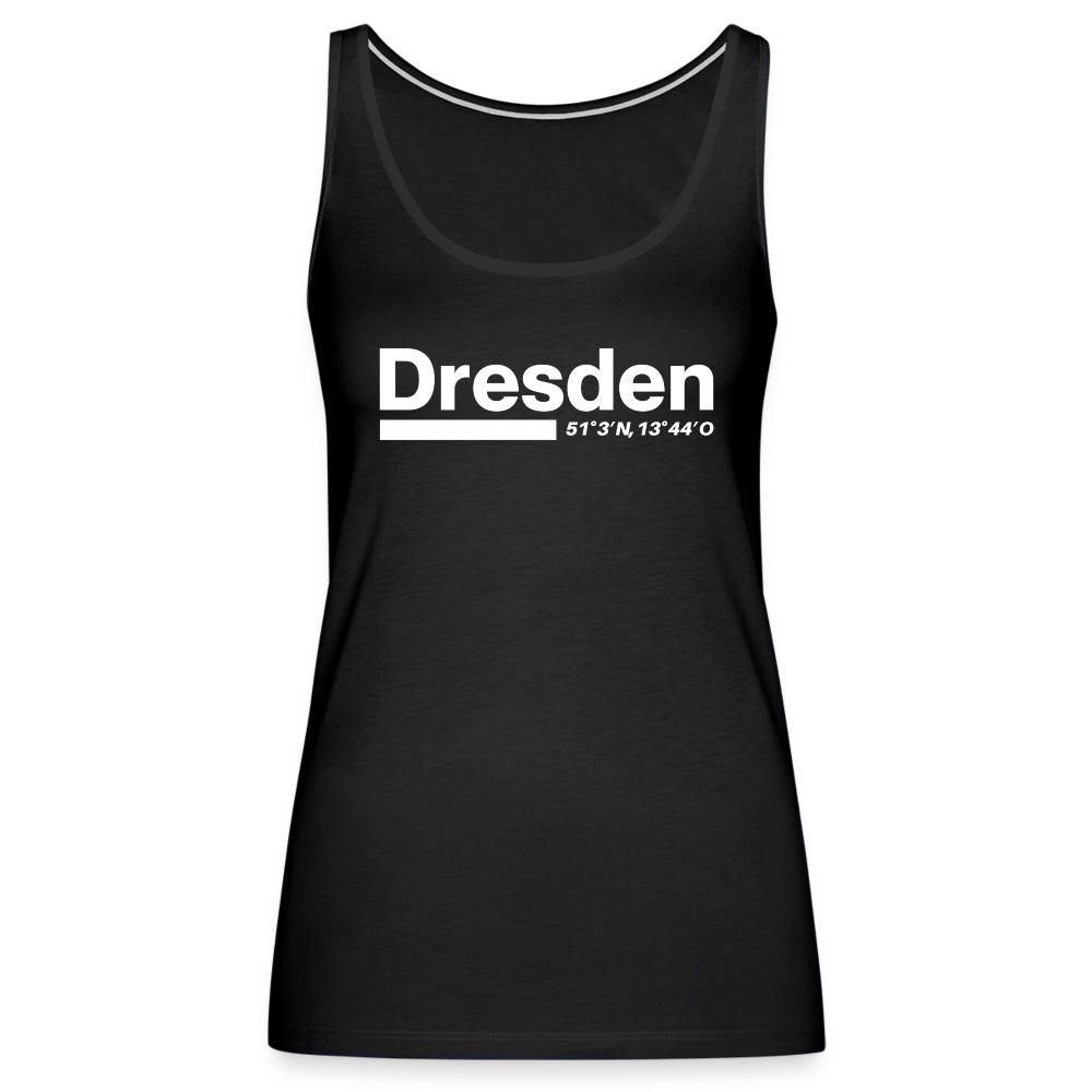 Tanktop Ladies Dresden "Bold GPS White" - Schwarz