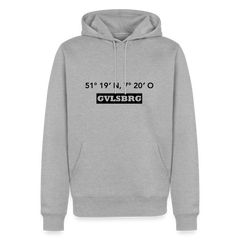 Hoodie Gevelsberg "GVLSBRG GPS" Dark Edition - Grau meliert