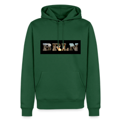 Hoodie Berlin "BRLN Brandenburger Tor" Dark Edition - Flaschengrün
