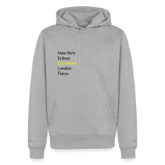 Hoodie Dortmund "Metropolen" Dark Edition - Grau meliert