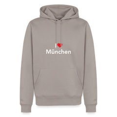 Hoodie "I Love München" Bright Edition - Taupe