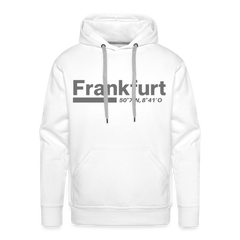 Hoodie Frankfurt (Main) "Bold GPS" - Weiß