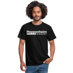 T-Shirt Heppenheim "Bold GPS White" - Schwarz