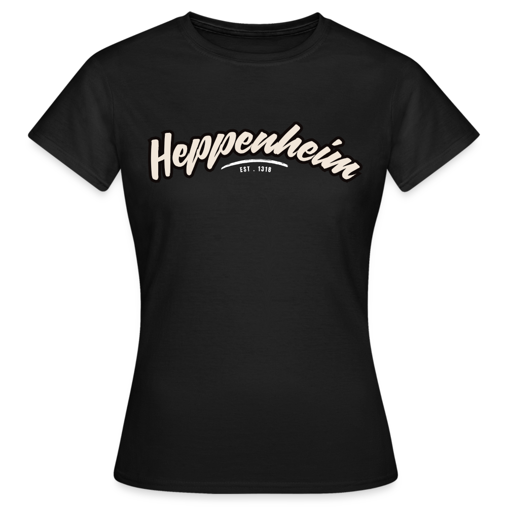 T-Shirt Ladies Heppenheim "Graffiti Tag White" - Schwarz