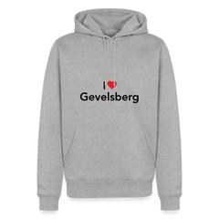 Hoodie "I Love Gevelsberg" Dark Edition - Grau meliert