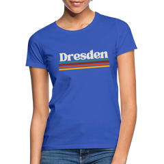 T-Shirt Ladies Dresden "Retro" - Royalblau