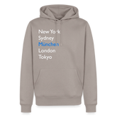 Hoodie München "Metropolen Big" Bright Edition - Taupe