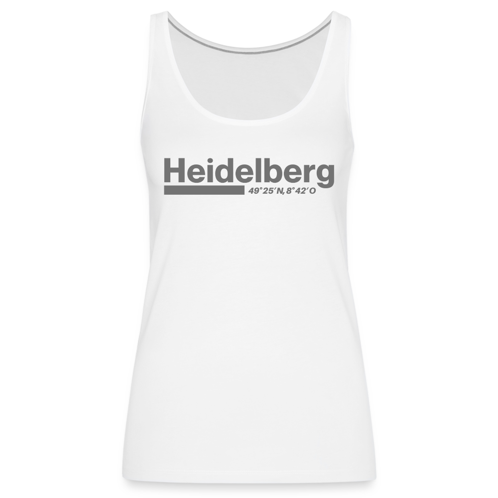 Tanktop Ladies Heidelberg "Bold GPS" - Weiß