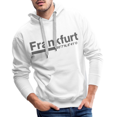 Hoodie Frankfurt (Main) "Bold GPS" - Weiß
