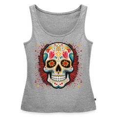 Tanktop Ladies Mexico "Craneo Dos" - Grau meliert