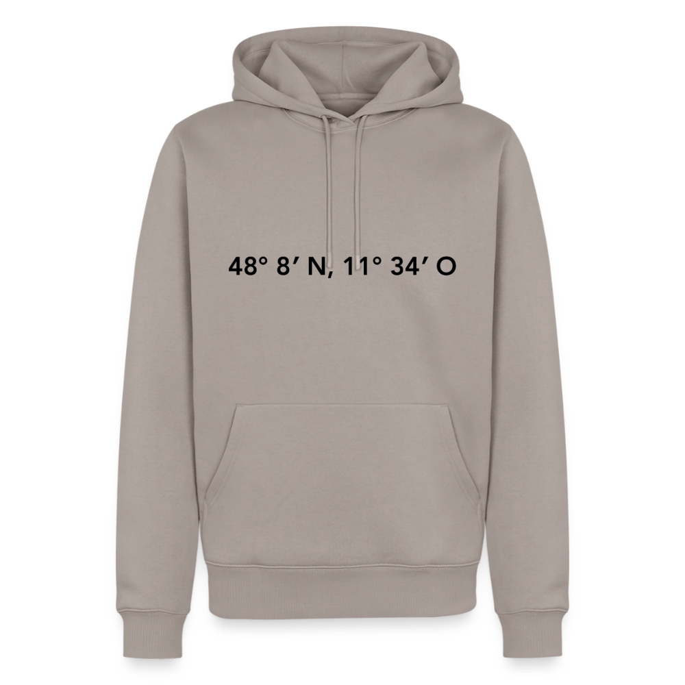Hoodie München "GPS" Dark Edition - Taupe
