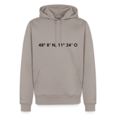 Hoodie München "GPS" Dark Edition - Taupe