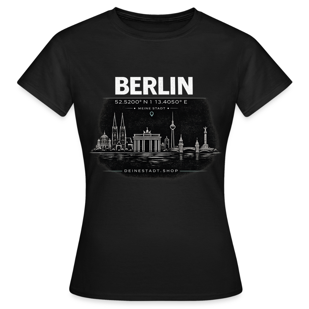 T-Shirt Ladies Berlin "Skyline" - Schwarz