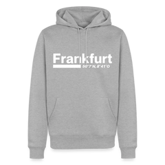 Hoodie Frankfurt (Main) "Bold GPS White" - Grau meliert