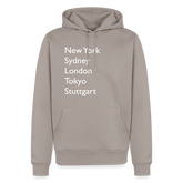 Hoodie Stuttgart "Metropolen Big" Bright Edition - Taupe