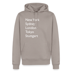 Hoodie Stuttgart "Metropolen Big" Bright Edition - Taupe