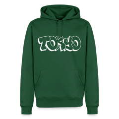 Hoodie Japan Graffiti "Tokyo Bright Edition" - Flaschengrün