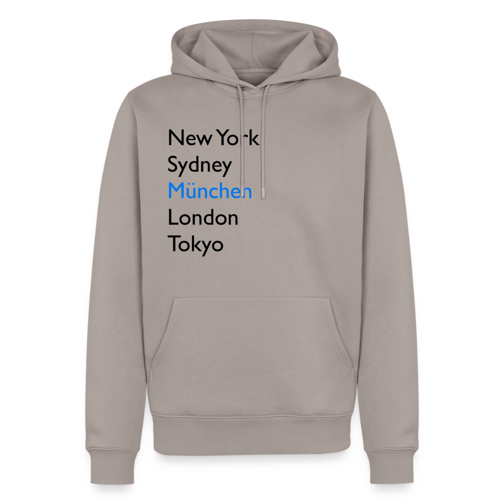 Hoodie München "Metropolen Big" Dark Edition - Taupe