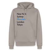Hoodie München "Metropolen Big" Dark Edition - Taupe