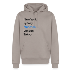 Hoodie München "Metropolen Big" Dark Edition - Taupe