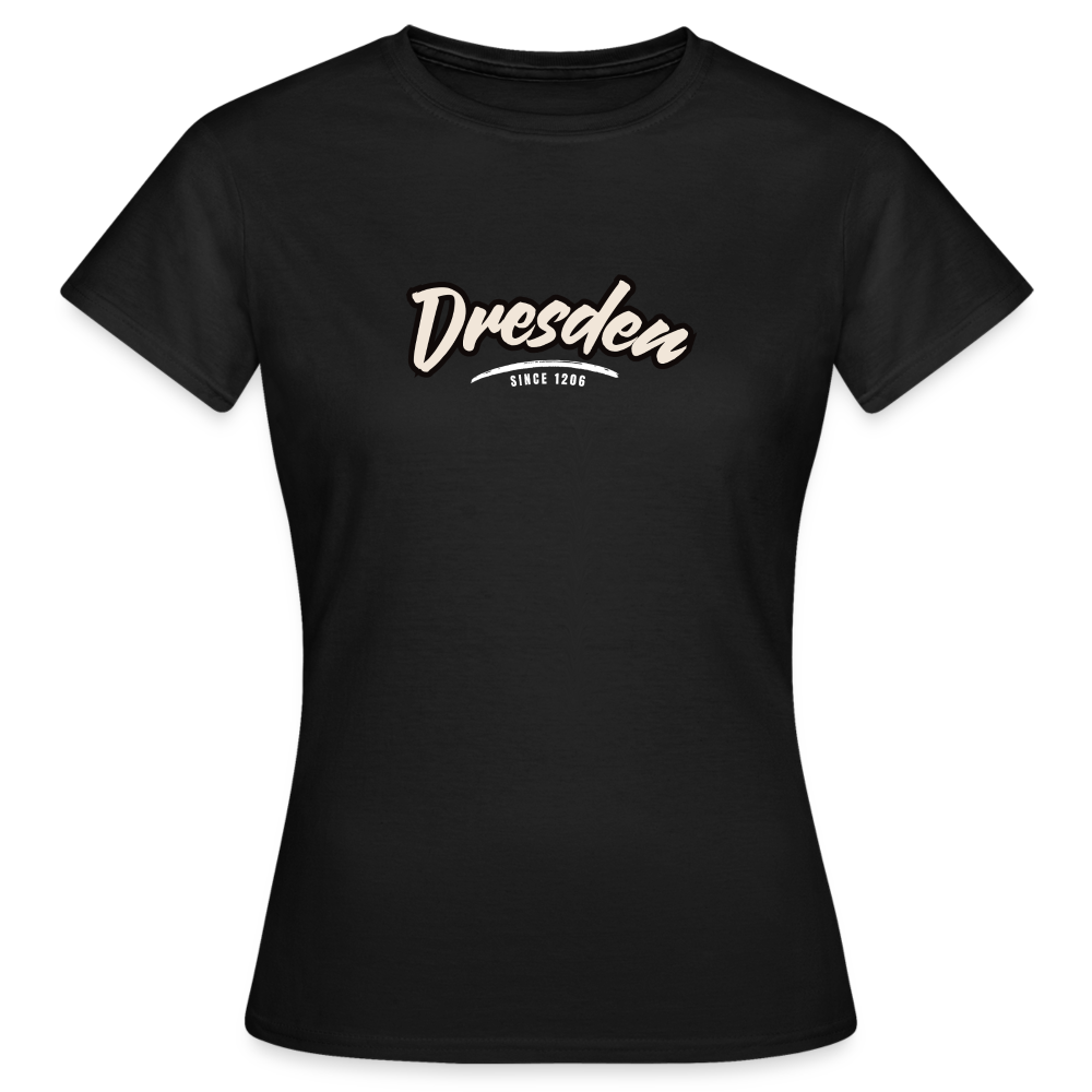 T-Shirt Ladies Dresden "Graffiti Tag White" - Schwarz