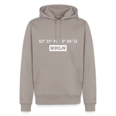 Hoodie Berlin "BRLN GPS" Bright Edition - Taupe