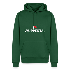 Hoodie "I Love Wuppertal" - Flaschengrün